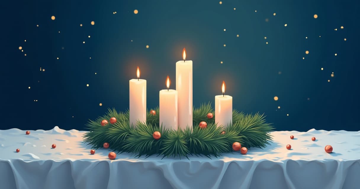 Adventskranz mit vier Kerzen